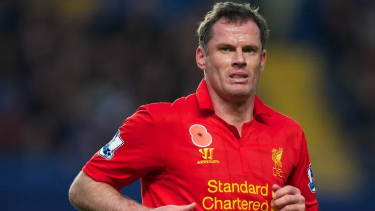 Jamie Carragher made 508 appearances and scored three goals for the Reds