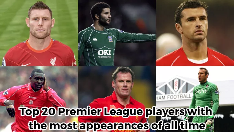 most appearances in premier league