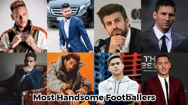 Who are the top 12 most handsome footballers as of 2023?